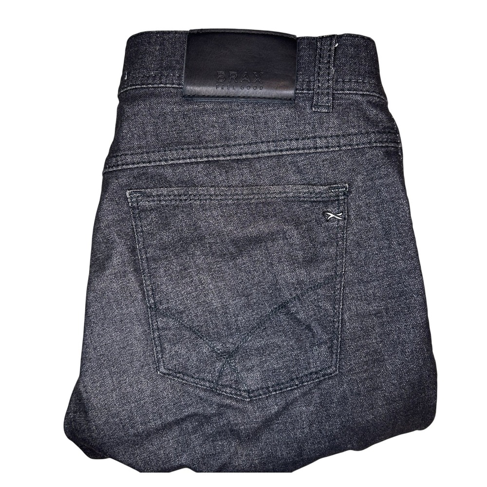 Brax Cooper Fancy Jeans 32/34 Mens Charcoal Grey Regular Fit Straight Leg Pants
